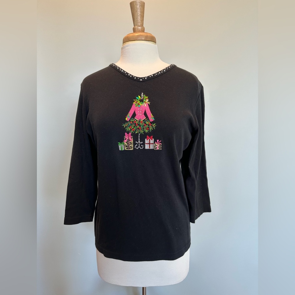 Vintage Quacker Factory Holiday Christmas shirt Size Large